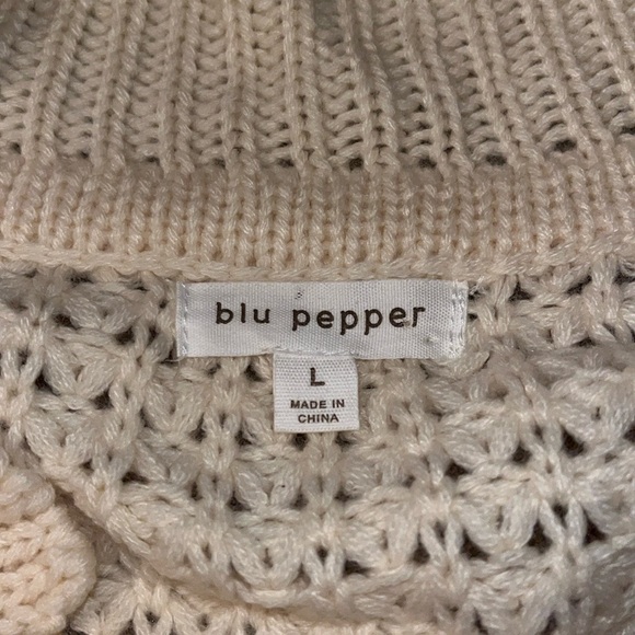 Blu Pepper Cream Knit Cardigan - Picture 8 of 11